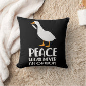 インターネットミームのグースゲームの平和は決して選択肢ではなかった クッション (ブランケット)