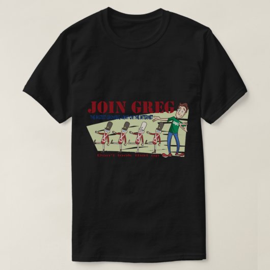 インターネット上で最も急速に成長している軍隊 Tシャツ (デザイン正面)