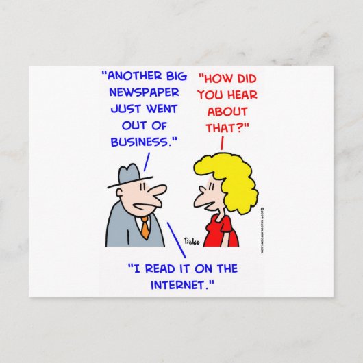 インターネット上の新聞 ポストカード (正面)