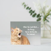 インターネット上書であることおもしろい ポストカード (スタンド正面)