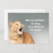 インターネット上書であることおもしろい ポストカード (正面/裏面)