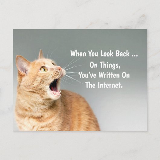 インターネット上書であることおもしろい ポストカード (正面)