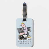 インターネット中毒トイレで。 ラゲッジタグ (裏面縦)