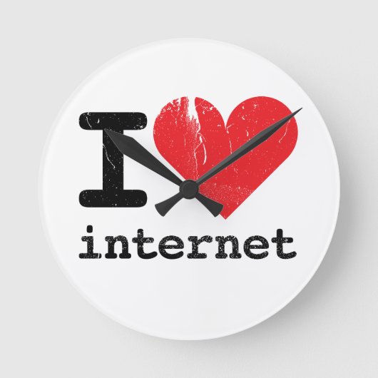 インターネット大好き ラウンド壁時計 (正面)
