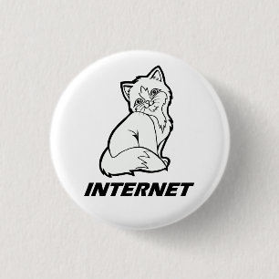 インターネット猫 缶バッジ