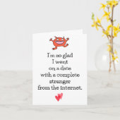 インターネット見知らぬ人オンライン日付かわいいバおもしろいンタイン カード (黄色い花)