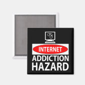 インターネット – 中毒の危険 マグネット (正面/裏面)