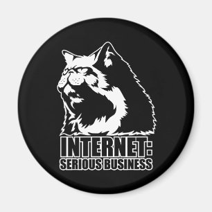 インターネット: 深刻なビジネス(lolcatのおもしろいなTシャツ) マグネット