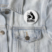 インターネット: 深刻なビジネス(lolcatのおもしろいなTシャツ) 缶バッジ (インサイチュ)