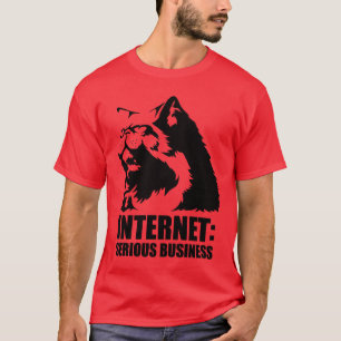 インターネット: 深刻なビジネス(lolcatのおもしろいなTシャツ) Tシャツ