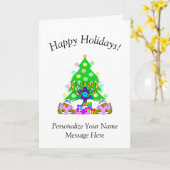 インターフェイスハッピーホリデーズカード カード (黄色い花)