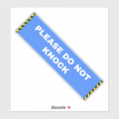 インターホン不要のサイン - 青 シール (シート)