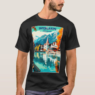 インターラーケンスイスヴィンテージ旅行と観光 Tシャツ