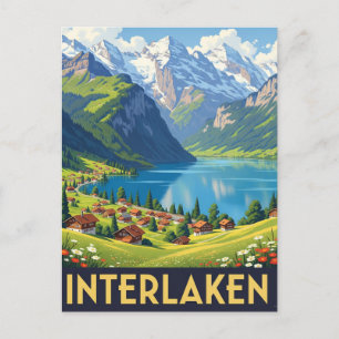 インターラーケンスイス旅行ヴィンテージ ポストカード
