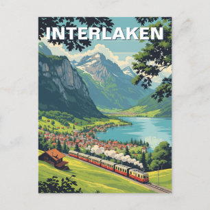インターラーケンスイス旅行ヴィンテージ ポストカード