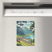 インターラーケンスイス旅行ヴィンテージ マグネット (インサイチュ (食洗機))