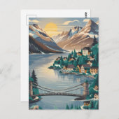 インターラーケンスイス旅行 ポストカード (正面/裏面)