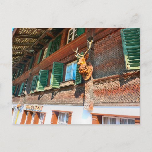 インターラーケン、アンターゼーンの木造シャレー ポストカード (正面)