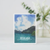 インターラーケン・スイス旅行ポストカードアート シーズンポストカード (スタンド正面)