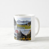 インターラーケン – スイス – モザイク – コーヒーマグカップ (正面右)