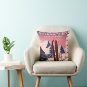 インターレイクスイススキー旅行ポスター。 クッション (椅子)