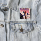 インターレイクスイススキー旅行ポスター。 缶バッジ (インサイチュ)