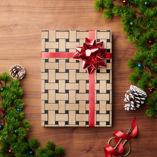 インターレースパターン ラッピングペーパー (クリスマスギフト)