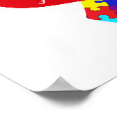 インターレース自閉症リボン ポスター (角)