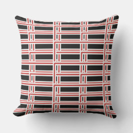 インターロはっきりしたッ赤と白ク長方形パターン アウトドアクッション