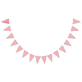 インターロを特徴とする赤とピンクの幾何学的パターン バンティングフラッグ