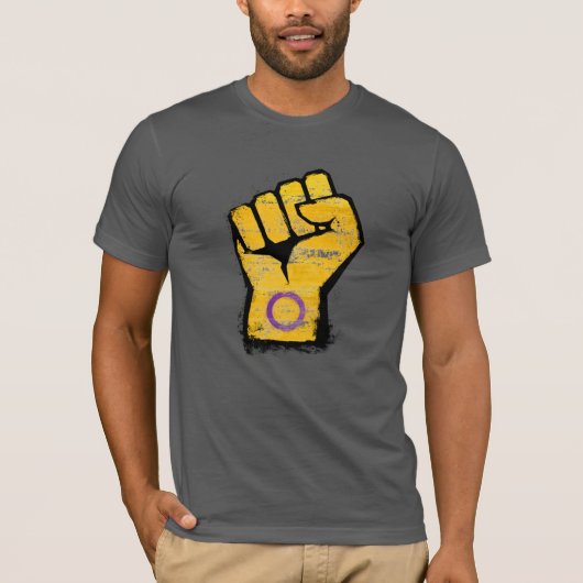 インターロセックスプライドの拳 Tシャツ (正面)