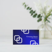 インターロッキングスクウェア3d – スポットライト – 青 名刺 (スタンド正面)