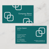 インターロッキングスクウェア – コスグリーンの白 名刺 (正面/裏面)