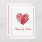 インターロッキングフィンガープリント日付ポストカードの保存 案内ポストカード (正面/裏面)