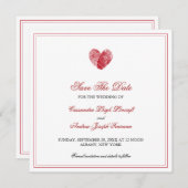 インターロッキングフィンガープリント日付保存招待状 セーブザデート (正面/裏面)