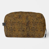 "インターロッキングブラウンフェイクレザー"ドップバッグ ドップキット (正面)