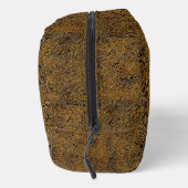 "インターロッキングブラウンフェイクレザー"ドップバッグ ドップキット (右)