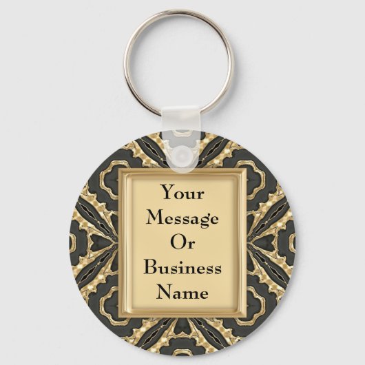 インターロッキング金ゴールドレース キーホルダー (正面)