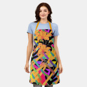 インターロッキング フラワー エプロン (着用した状態)