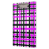 インターロックストライプ白黒ピンク クリップボード (左)