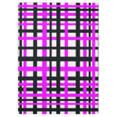インターロックストライプ白黒ピンク クリップボード (裏面)