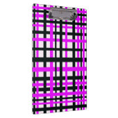 インターロックストライプ白黒ピンク クリップボード (右)