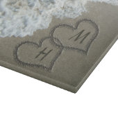 インターロックハートオンビーチ砂 カッティングボード (角)