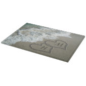 インターロックハートオンビーチ砂 カッティングボード (角)