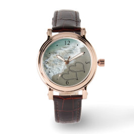 インターロックハートオンビーチ砂 腕時計