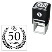 インターロックハートリース結婚50周年記念 セルフインキングスタンプ (インサイチュ)