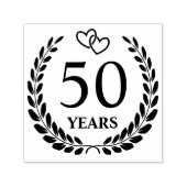インターロックハートリース結婚50周年記念 セルフインキングスタンプ (デザイン)