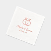 インターロック結婚ダイヤモンドリングや輪LGBT結婚の 箔ナプキン (左)