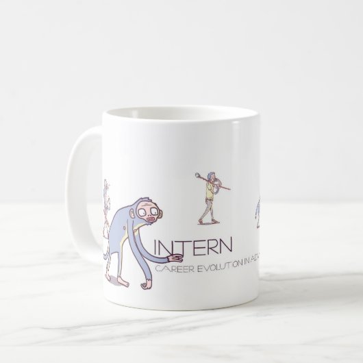 インターンのマグ コーヒーマグカップ (正面左)