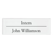 インターンパーソナライズされたシップまたは役職の名称 名札 (正面)